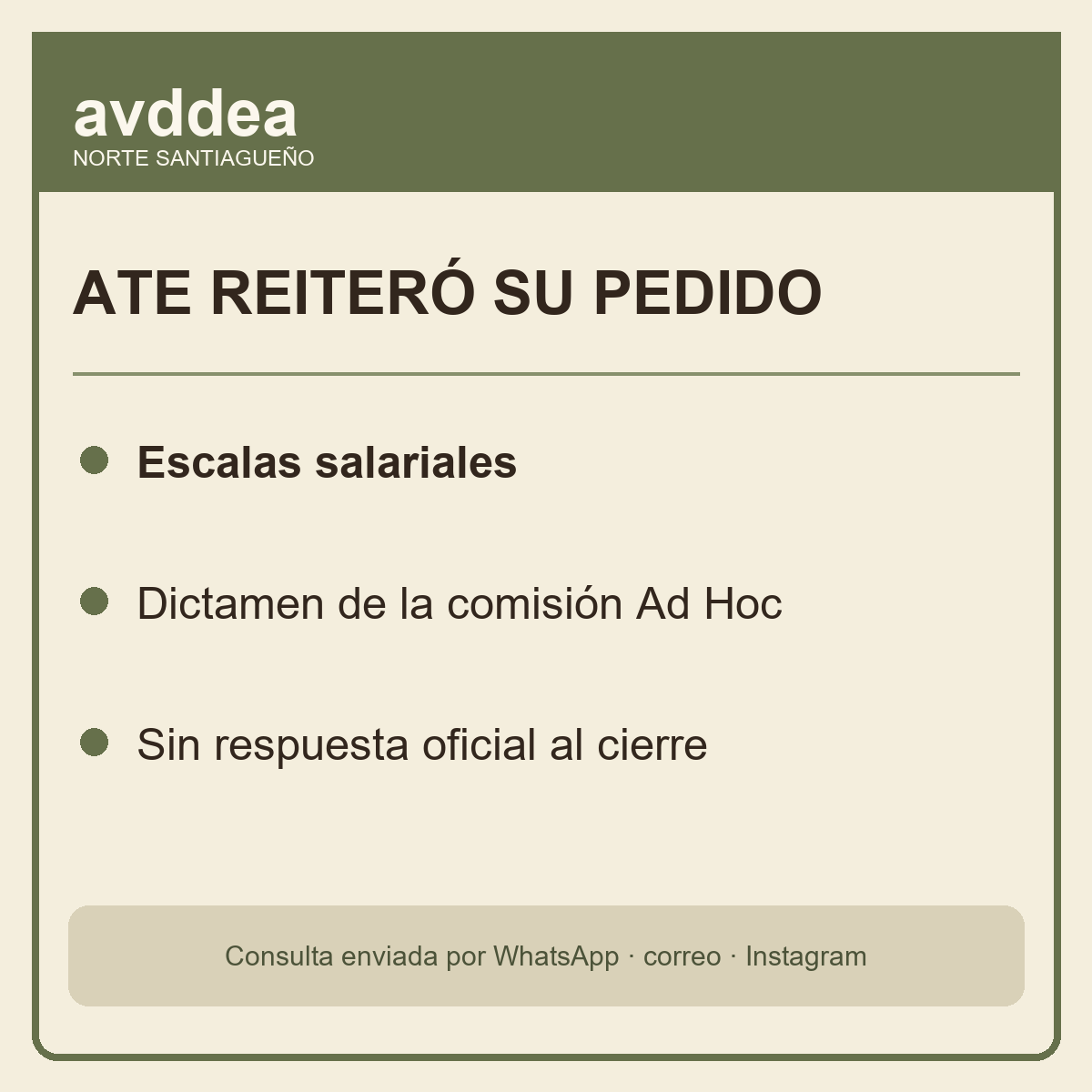 Datos clave del reclamo de ATE sobre escalas salariales en Monte Quemado