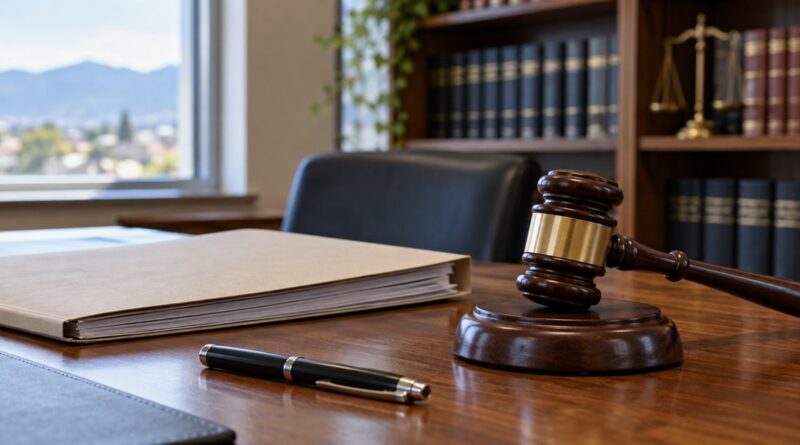 Imagen contextual de un expediente judicial y un mazo sobre un escritorio, utilizada para ilustrar una resolución de prisión preventiva.