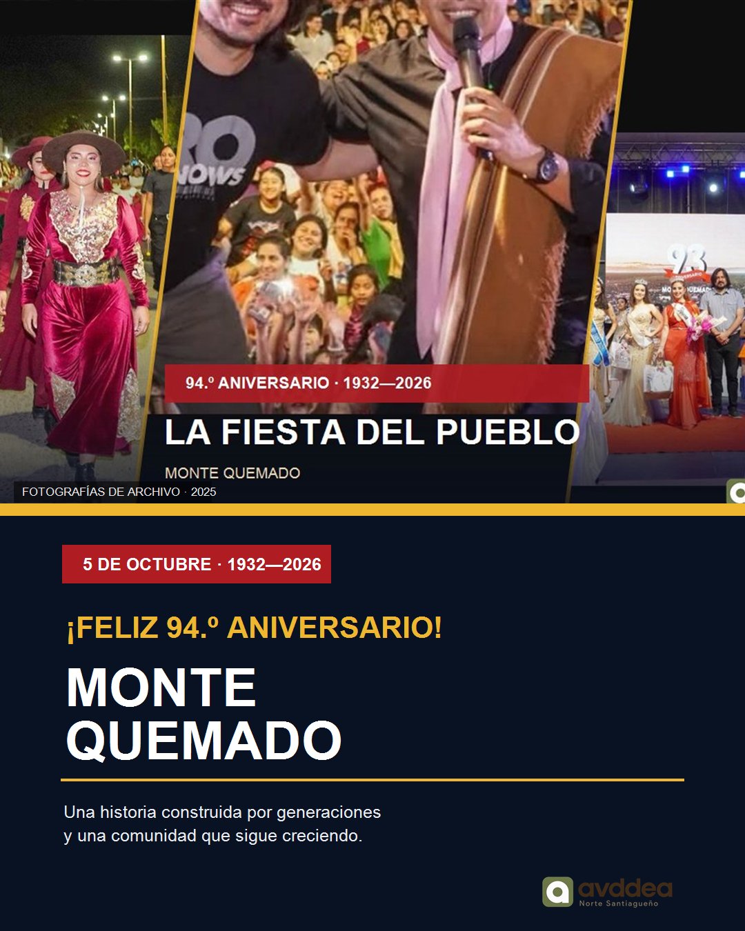 Placa de AVDDEA por el 94.º aniversario de Monte Quemado